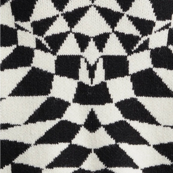 NWT Farm Rio Heart Deco Jacquard Balloon Sleeve Sweater Size L - Picture 6 of 10